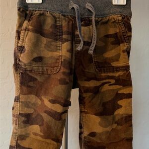 GAP Kids Camo Corduroy Joggers - Brown and Green